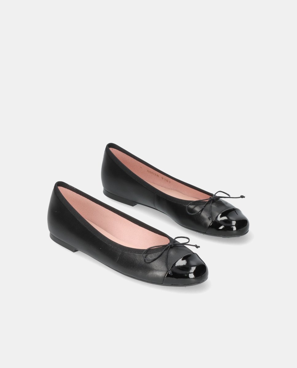 Bailarinas planas nicole de mujer en napa suave - Pretty Ballerinas - Negro Negro-3