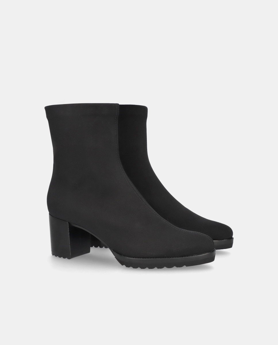 Botines básicos cindy de mujer en tela elástica - Mascaró - Negro Negro-3
