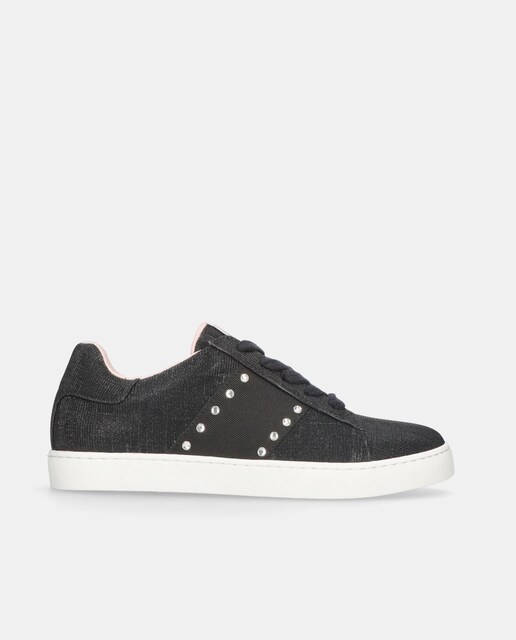 Imagen 0 de Zapatillas deportivas Cordelia de mujer en tela negra brillante