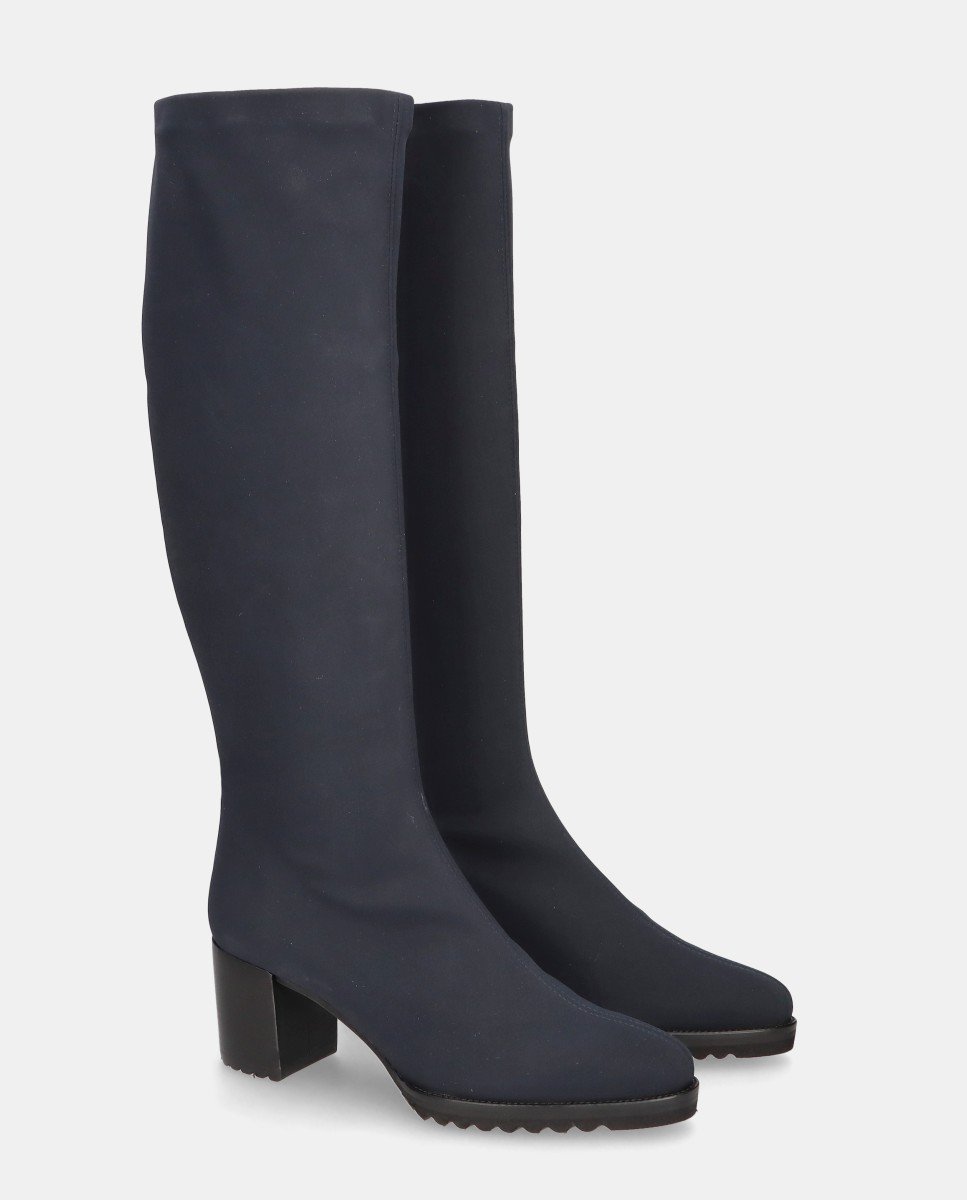 Botas básicas cindy de mujer en tela elástica resistente al agua - Mascaró - Azul Azul-2