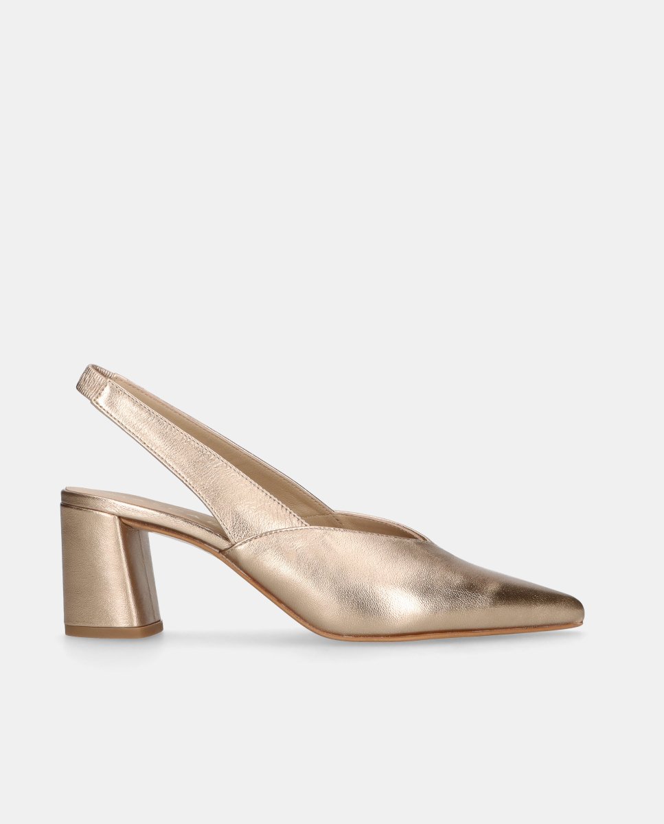 Zapatos de salón phoebe de mujer en napa metalizada - Mascaró - Dorado Dorado-1