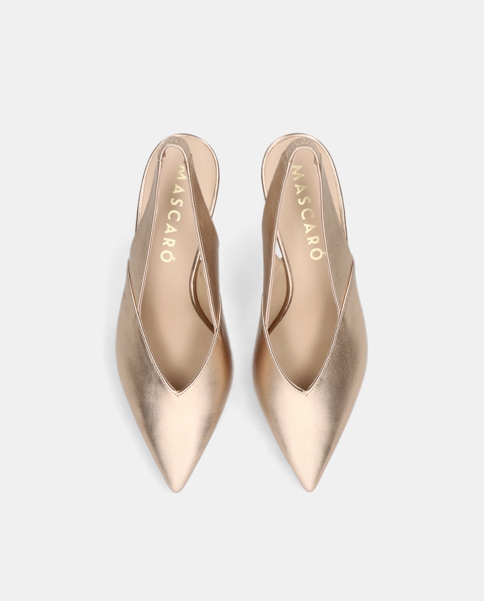 Zapatos de salón phoebe de mujer en napa metalizada - Mascaró - Dorado Dorado-2