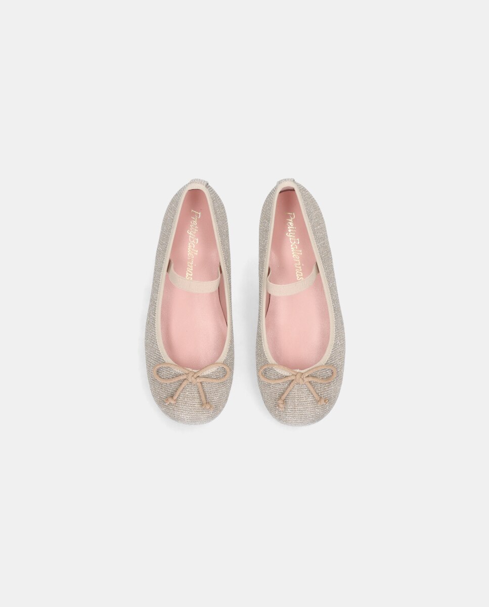 Bailarina Hannah de niña en tela brillante - Pretty Ballerinas - Champagne Champagne-3