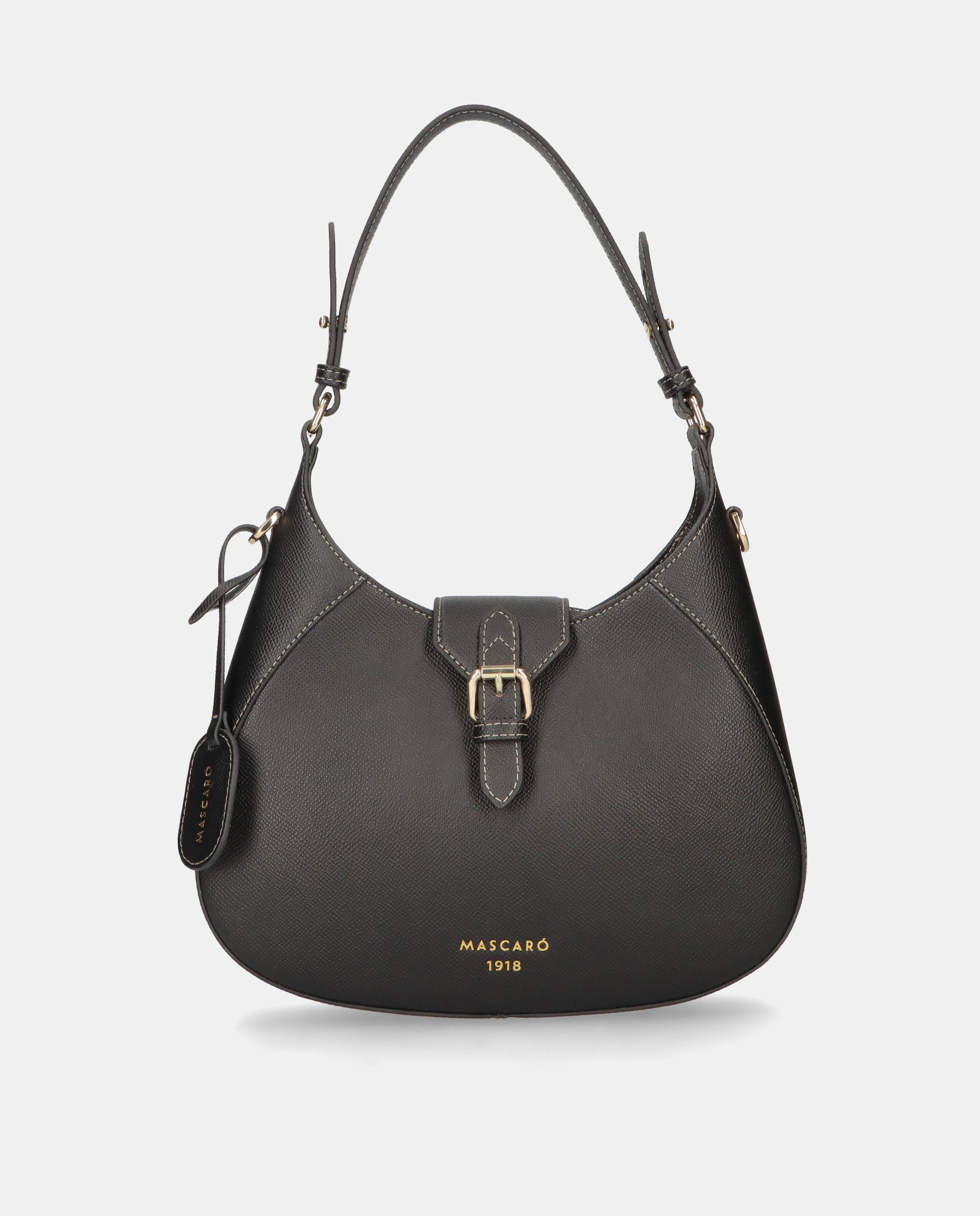 Imagen 0 de Bolso de hombro de mujer en piel Negro