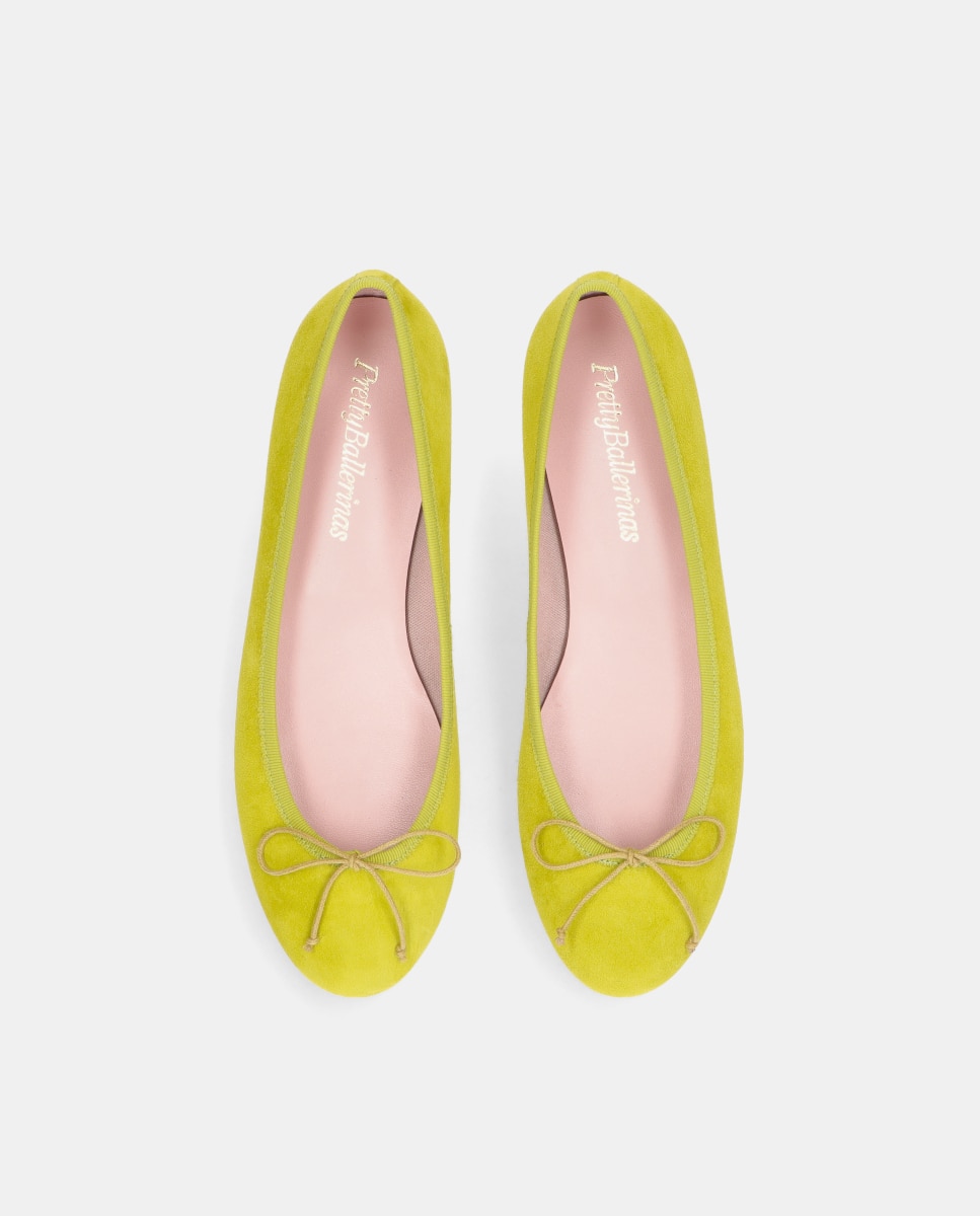 Bailarinas planas Nicole de mujer en ante suave - Pretty Ballerinas - Verde menta Verde menta-3