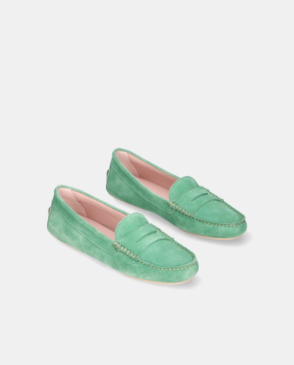 Imagen 2 de Mocasines Josephine de mujer en ante - Verde Verde