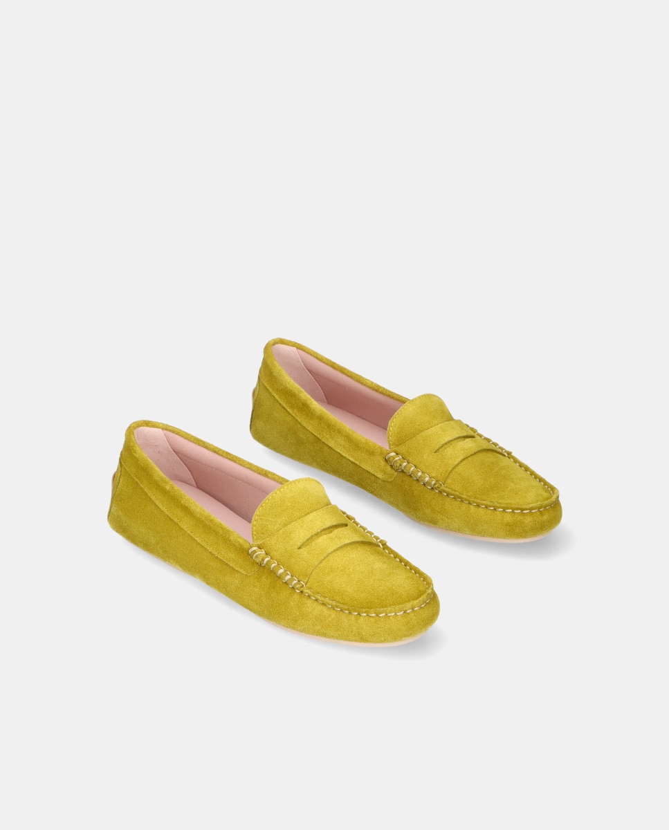 Imagen 2 de Mocasines Josephine de mujer en ante - Amarillo Amarillo