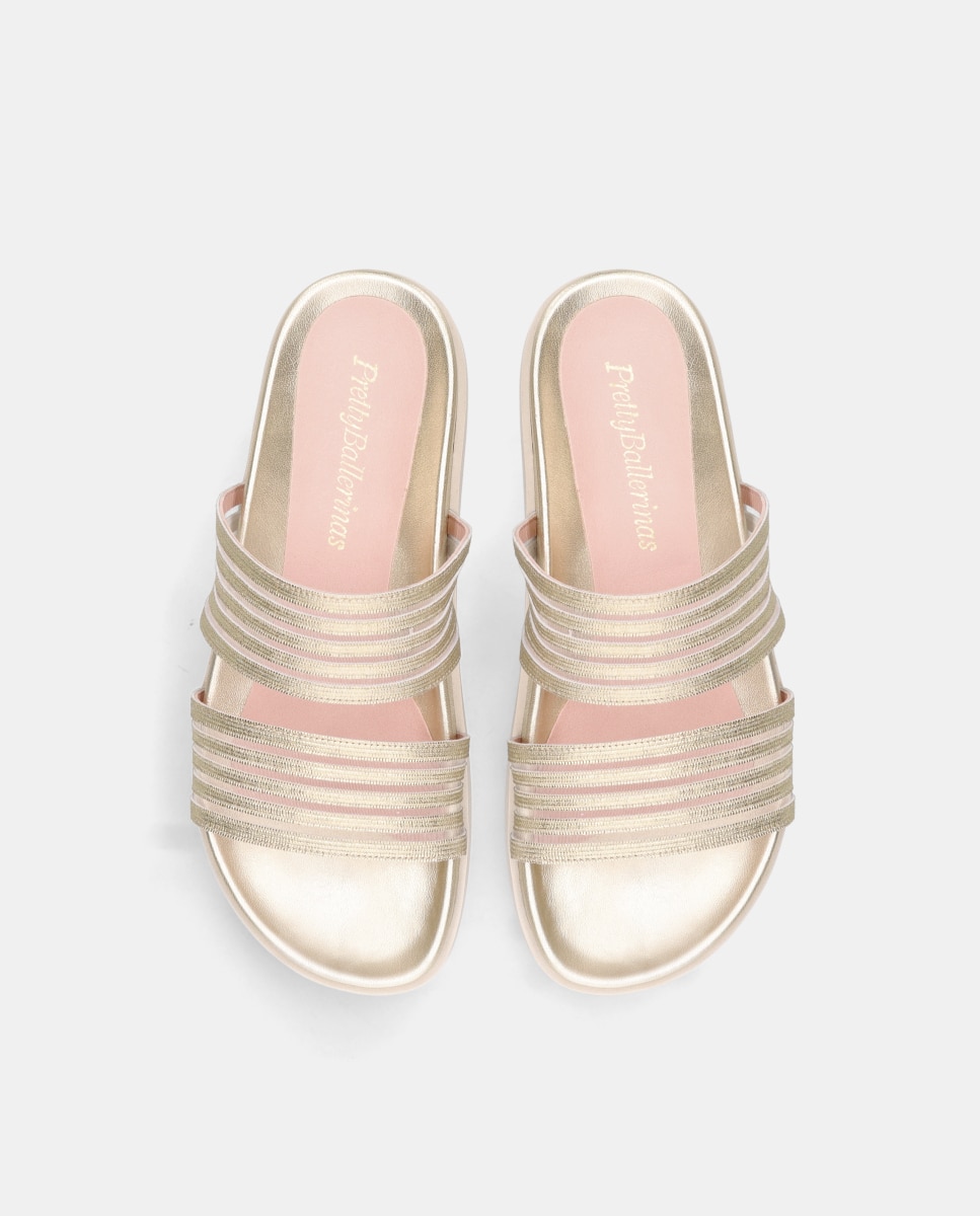 Imagen 3 de Sandalias Singer de mujer en piel metalizada - Dorado Dorado