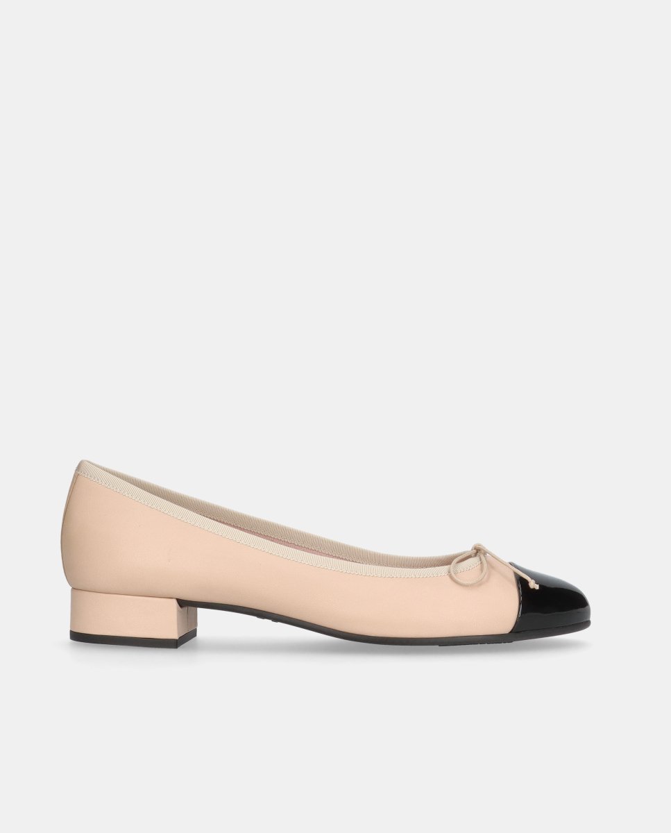 Bailarinas gretschen de mujer en napa y charol - Pretty Ballerinas - Beige Beige-1