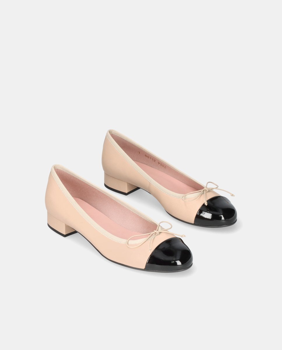 Bailarinas gretschen de mujer en napa y charol - Pretty Ballerinas - Beige Beige-3