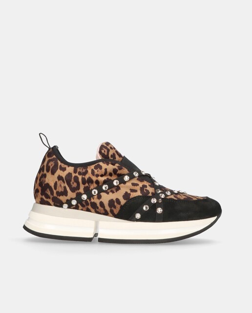Imagen 0 de Zapatillas deportivas Christy de mujer en tela animal print brillante con Swaroski