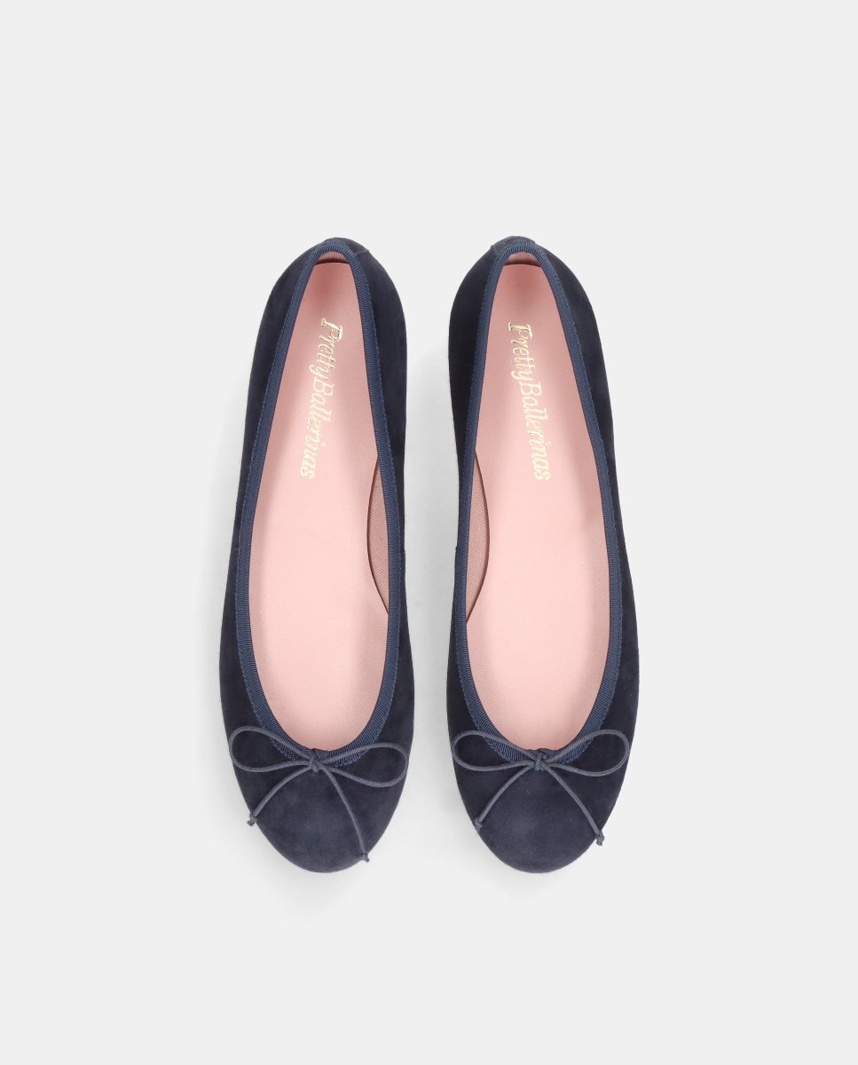 Bailarinas planas Nicole de mujer en ante suave - Pretty Ballerinas - Azul Azul-2