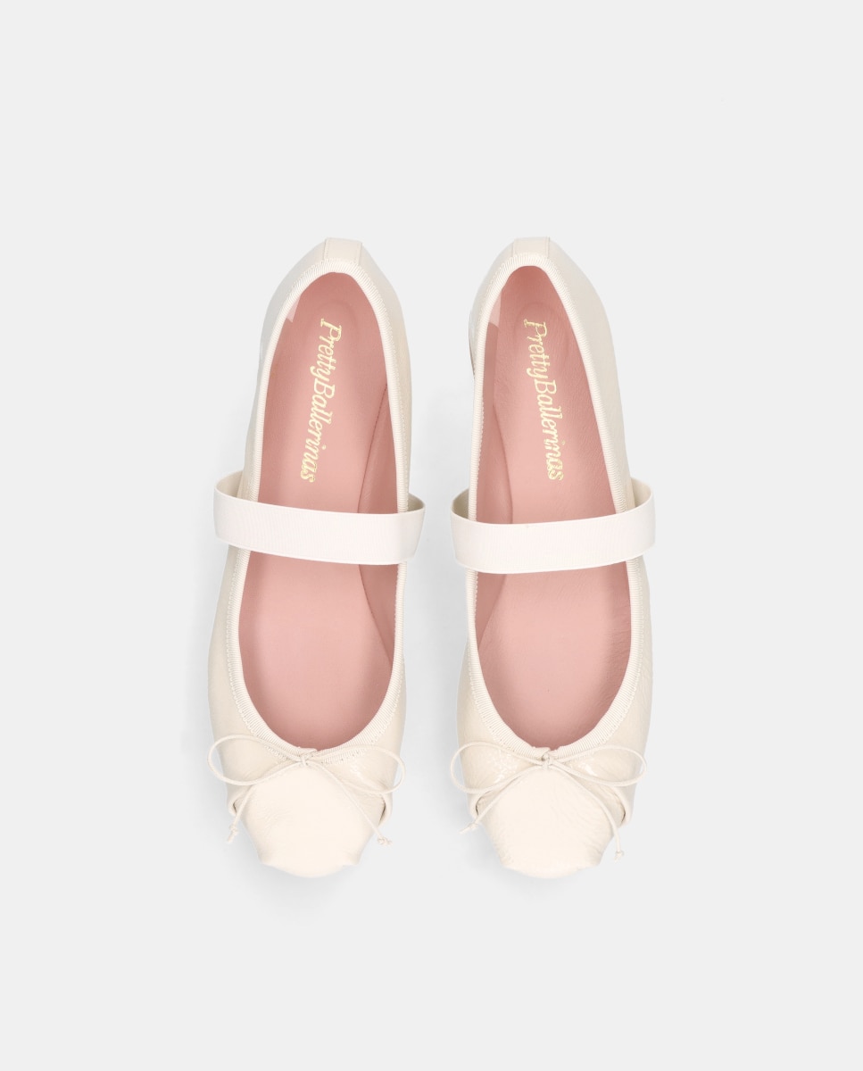 Bailarinas planas Nicole de mujer estilo sachetto en napa - Pretty Ballerinas - Blanco Blanco-2