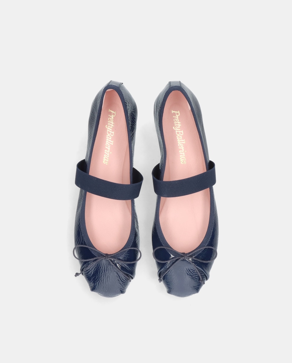 Bailarinas planas Nicole de mujer estilo sachetto en napa - Pretty Ballerinas - Azul marino Azul marino-2
