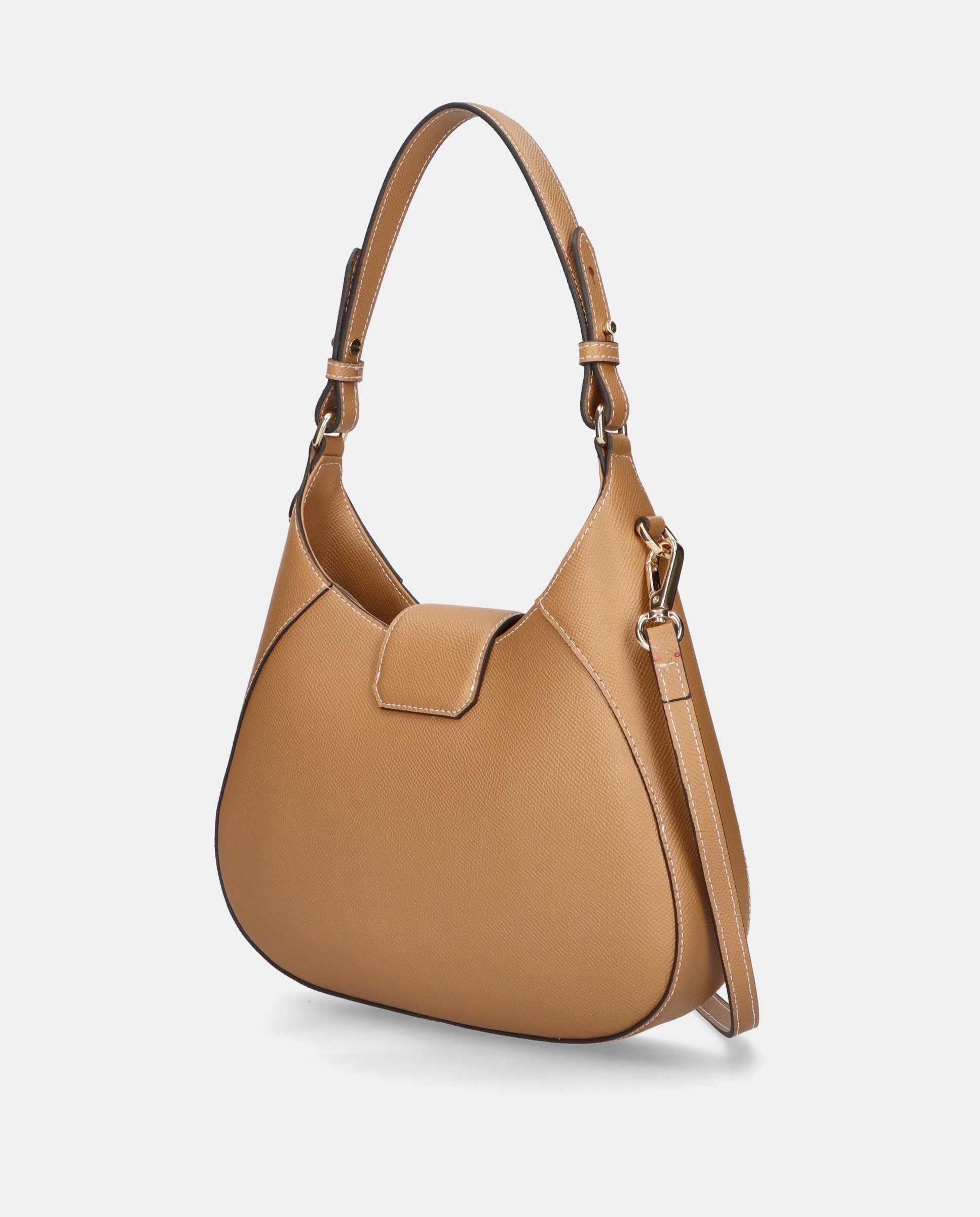 Bolso de hombro de mujer en piel - Mascaró - Marrón Marrón-3