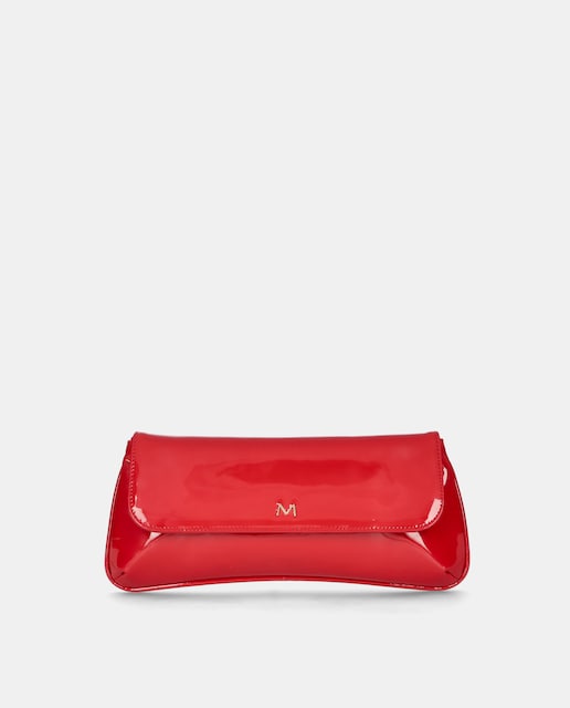 Imagen 0 de Cartera de mano de mujer en charol con cadena