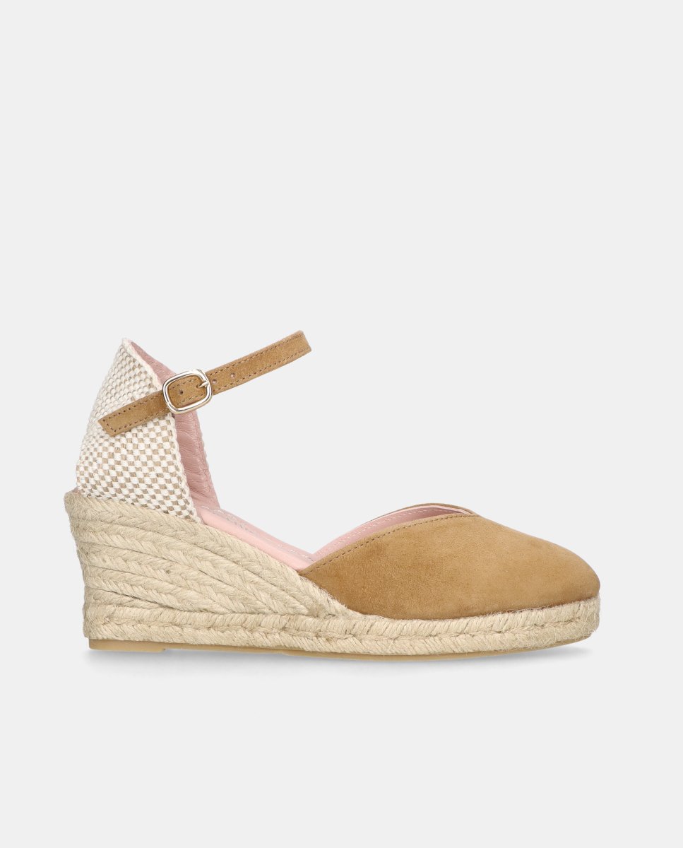 Alpargatas de cuña de mujer en ante color negro - Pretty Ballerinas - Marrón Marrón-1