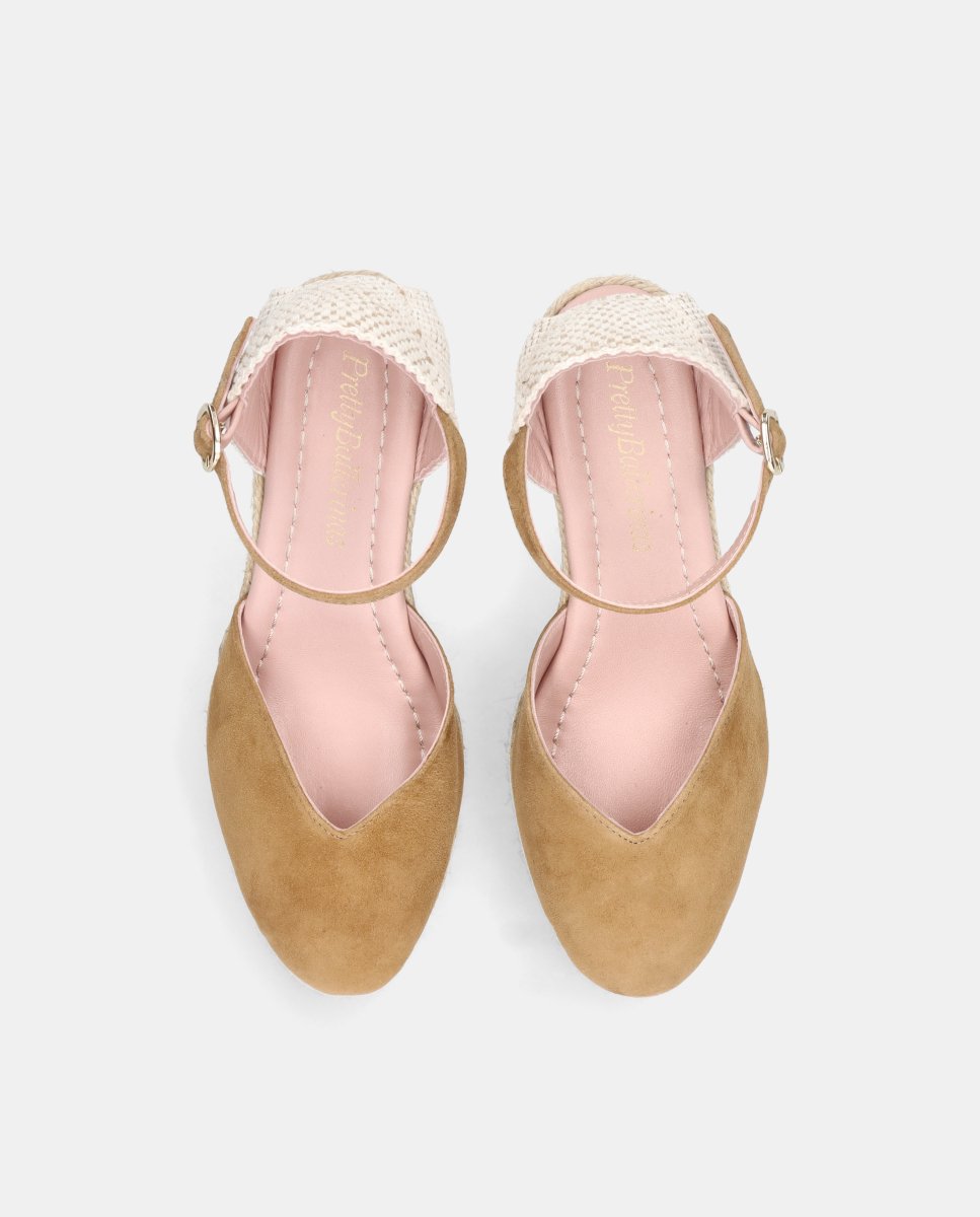 Alpargatas de cuña de mujer en ante color negro - Pretty Ballerinas - Marrón Marrón-2