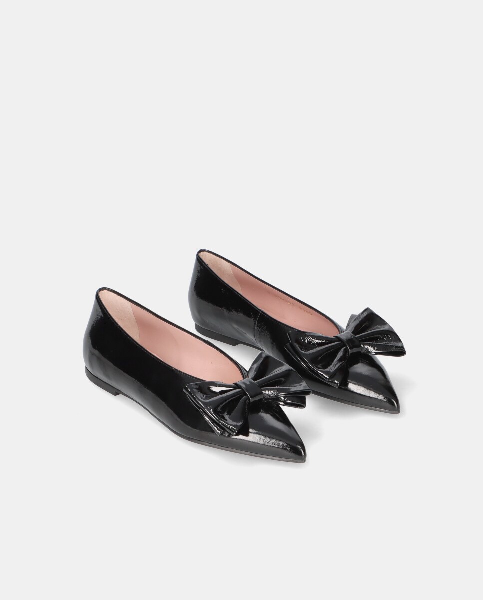 Bailarinas Ella de mujer en napa suave con lazo XL · Pretty