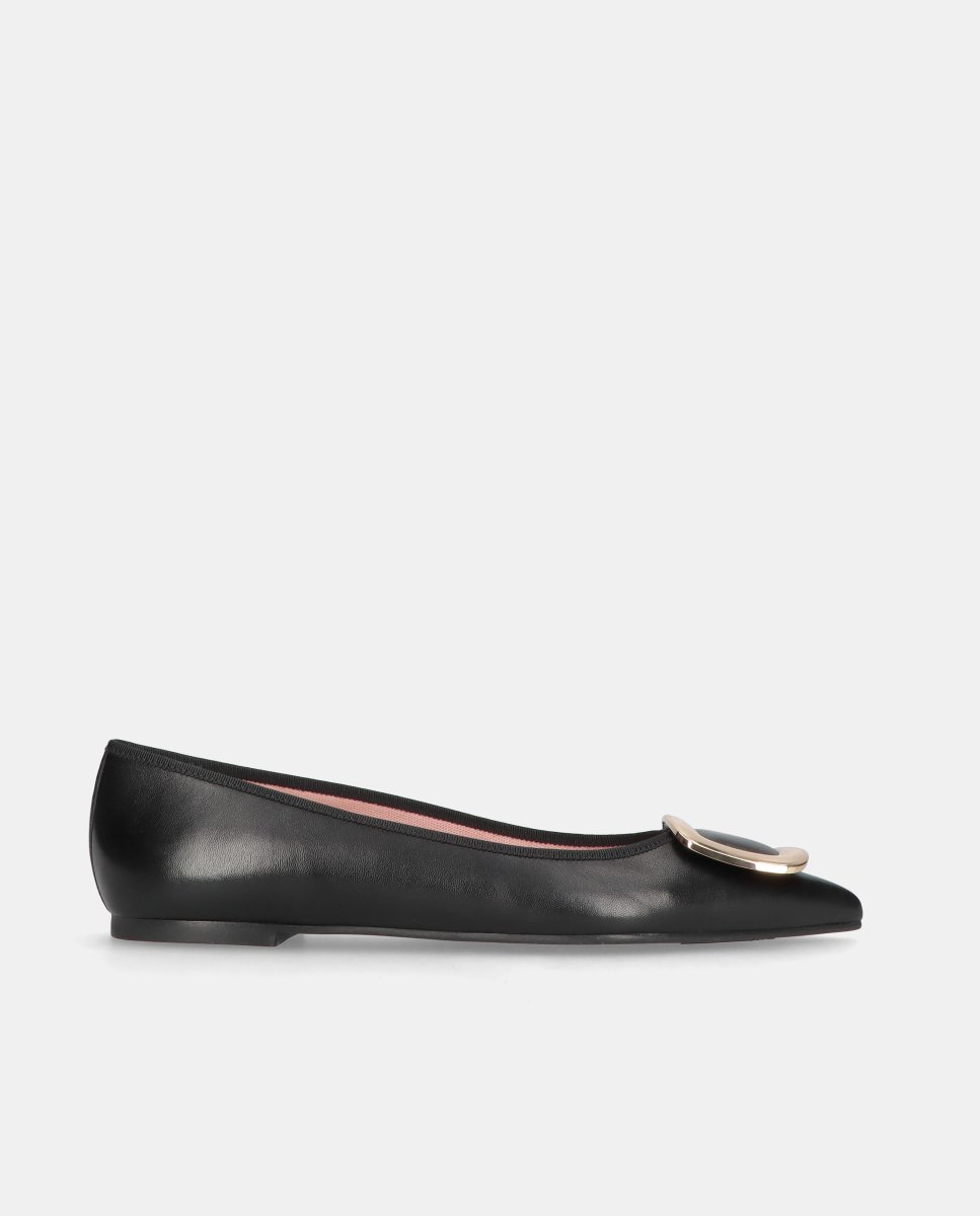 Bailarinas ella de mujer en napa suave con hebilla - Pretty Ballerinas - Negro Negro-1