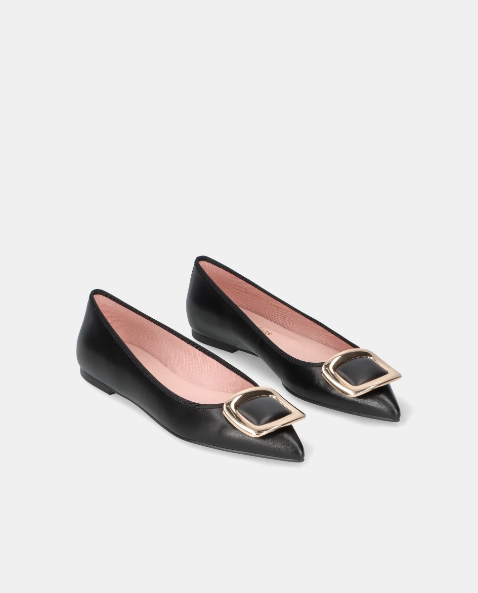 Bailarinas ella de mujer en napa suave con hebilla - Pretty Ballerinas - Negro Negro-3