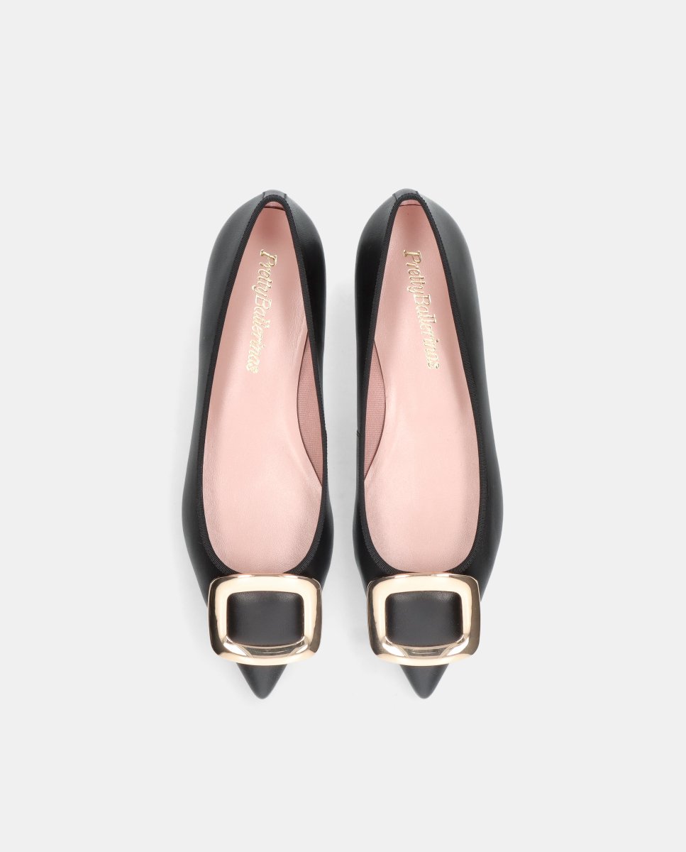 Bailarinas ella de mujer en napa suave con hebilla - Pretty Ballerinas - Negro Negro-2