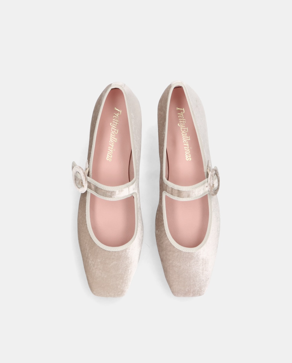 Bailarinas camille de mujer en terciopelo - Pretty Ballerinas - Natural Natural-2