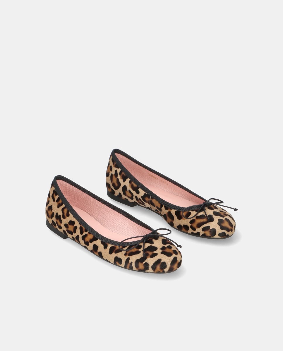 Bailarinas nicole de mujer en poni estampado leopardo - Pretty Ballerinas - Beige Beige-3