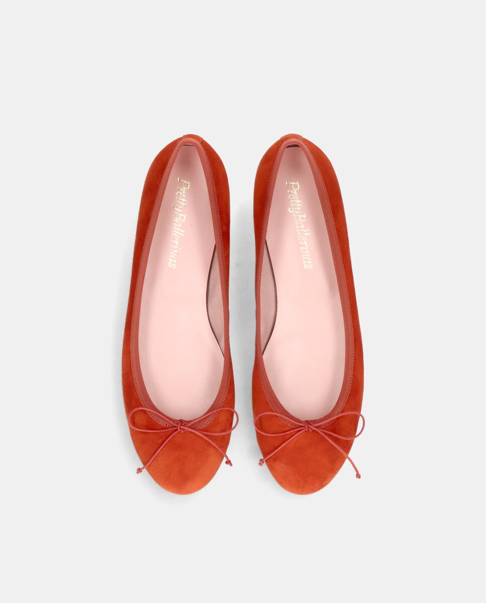 Bailarinas planas Nicole de mujer en ante suave - Pretty Ballerinas - Naranja Naranja-2