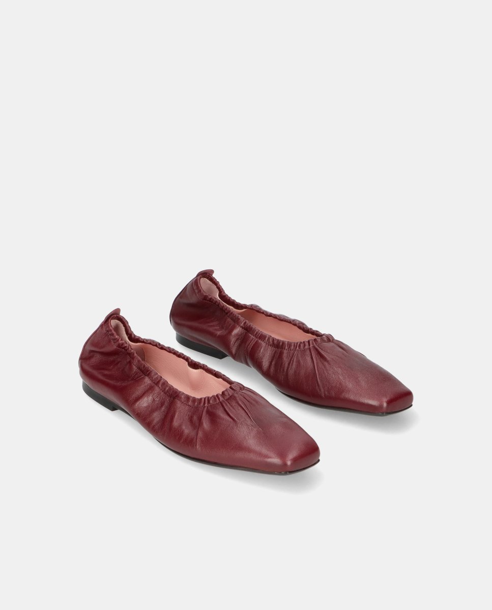 Bailarinas camille de mujer en napa con falla elástica - Pretty Ballerinas - Rojo Rojo-3
