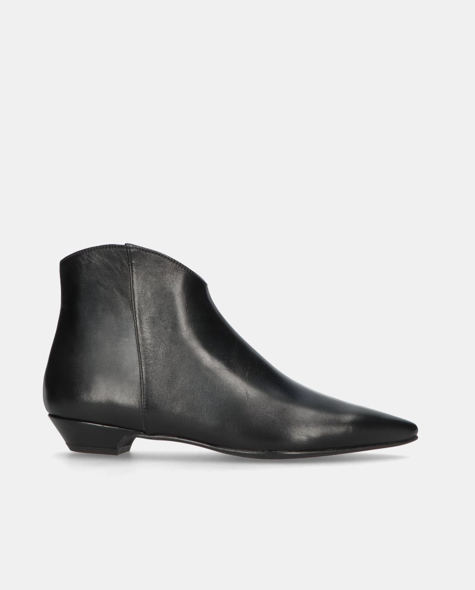 Botines robin de mujer en piel con cremallera - Pretty Ballerinas - Negro Negro-1
