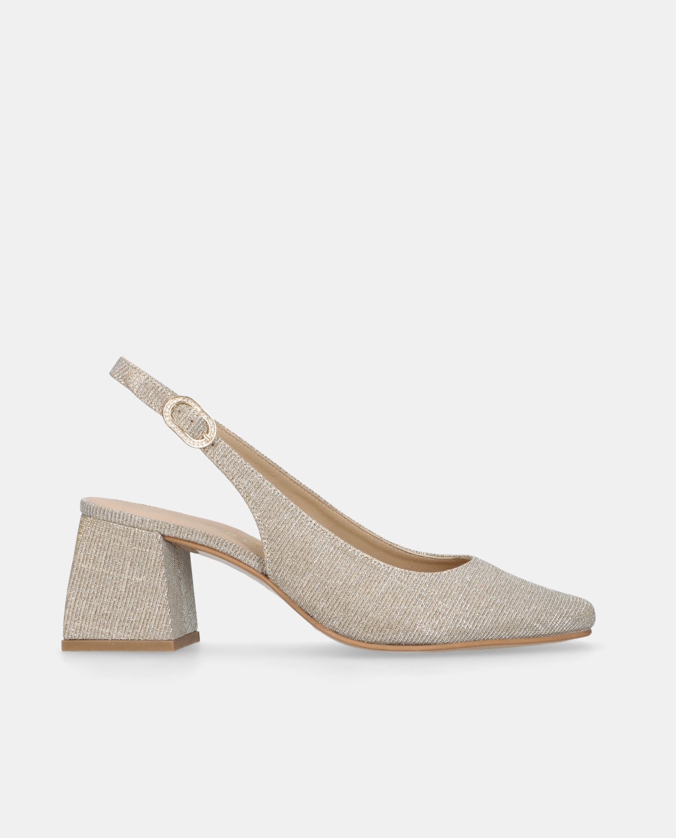 Mascaró - Zapatos de salón Freja de mujer en tela brillante.