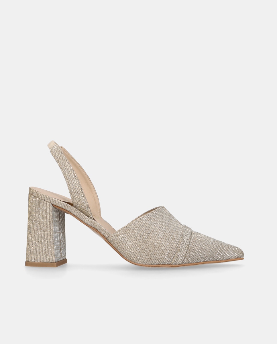 Mascaró - Zapatos de salón Renata de mujer en tela brillante.