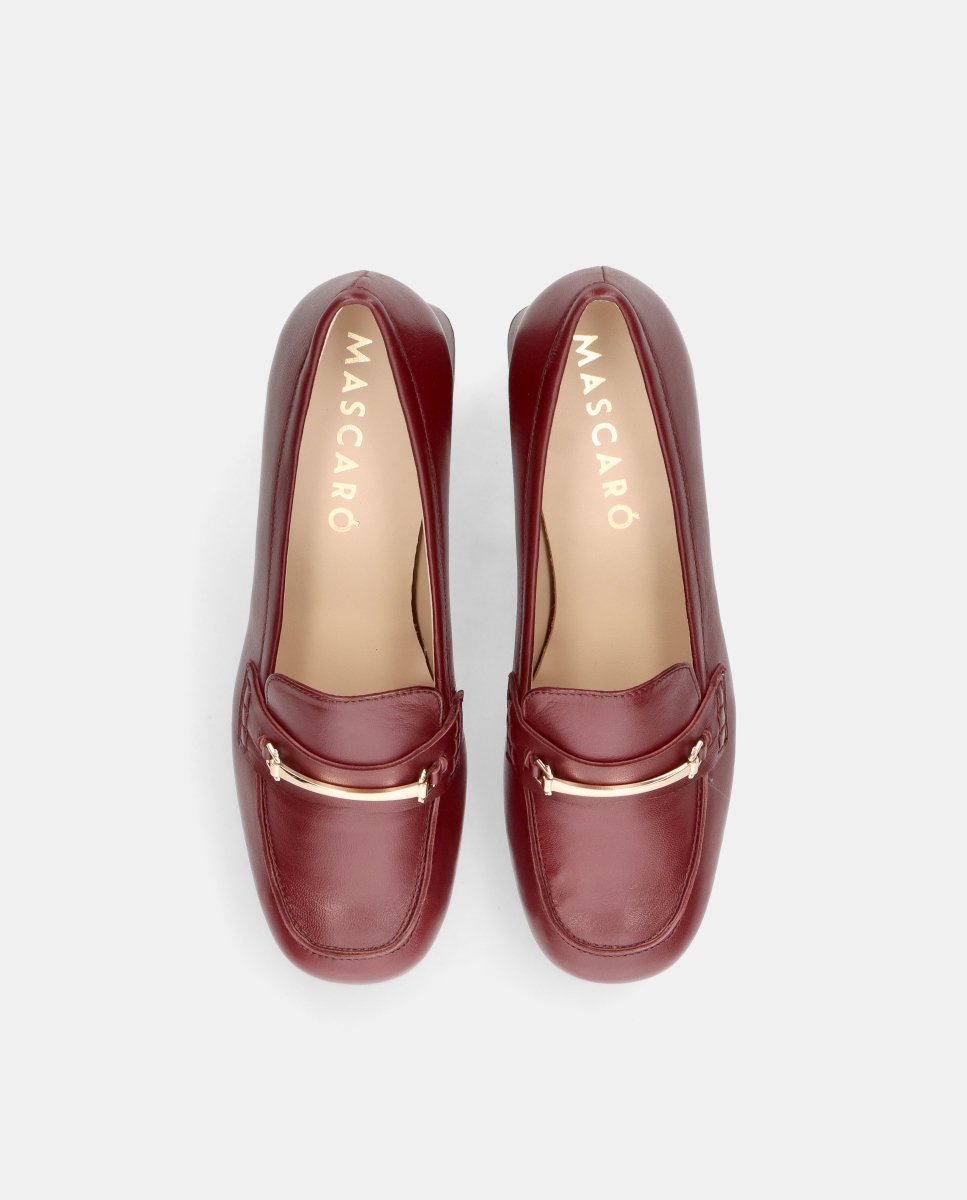Salones gillian de mujer en napa con hebilla - Mascaró - Rojo Teja Rojo Teja-2