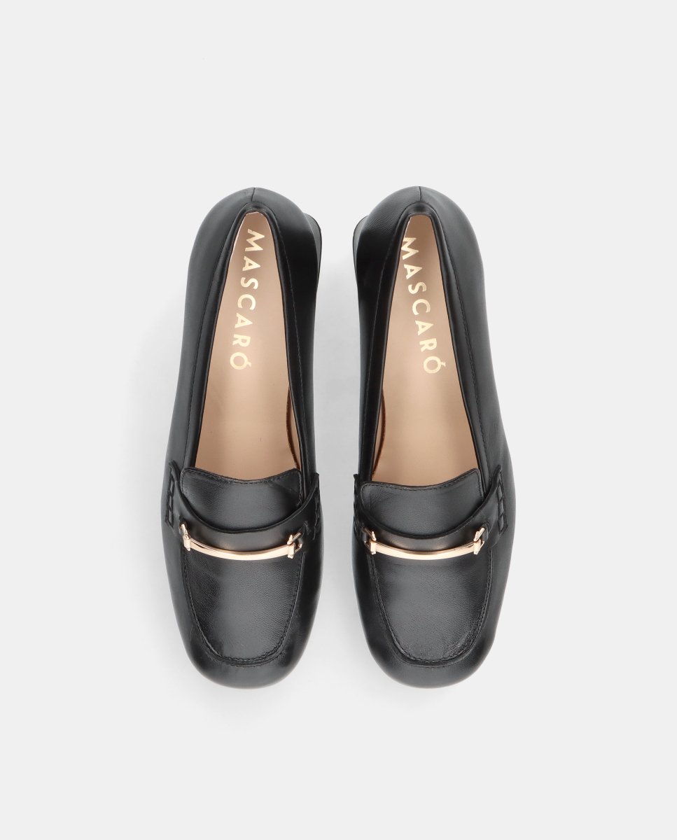 Salones gillian de mujer en napa con hebilla - Mascaró - Negro Negro-2