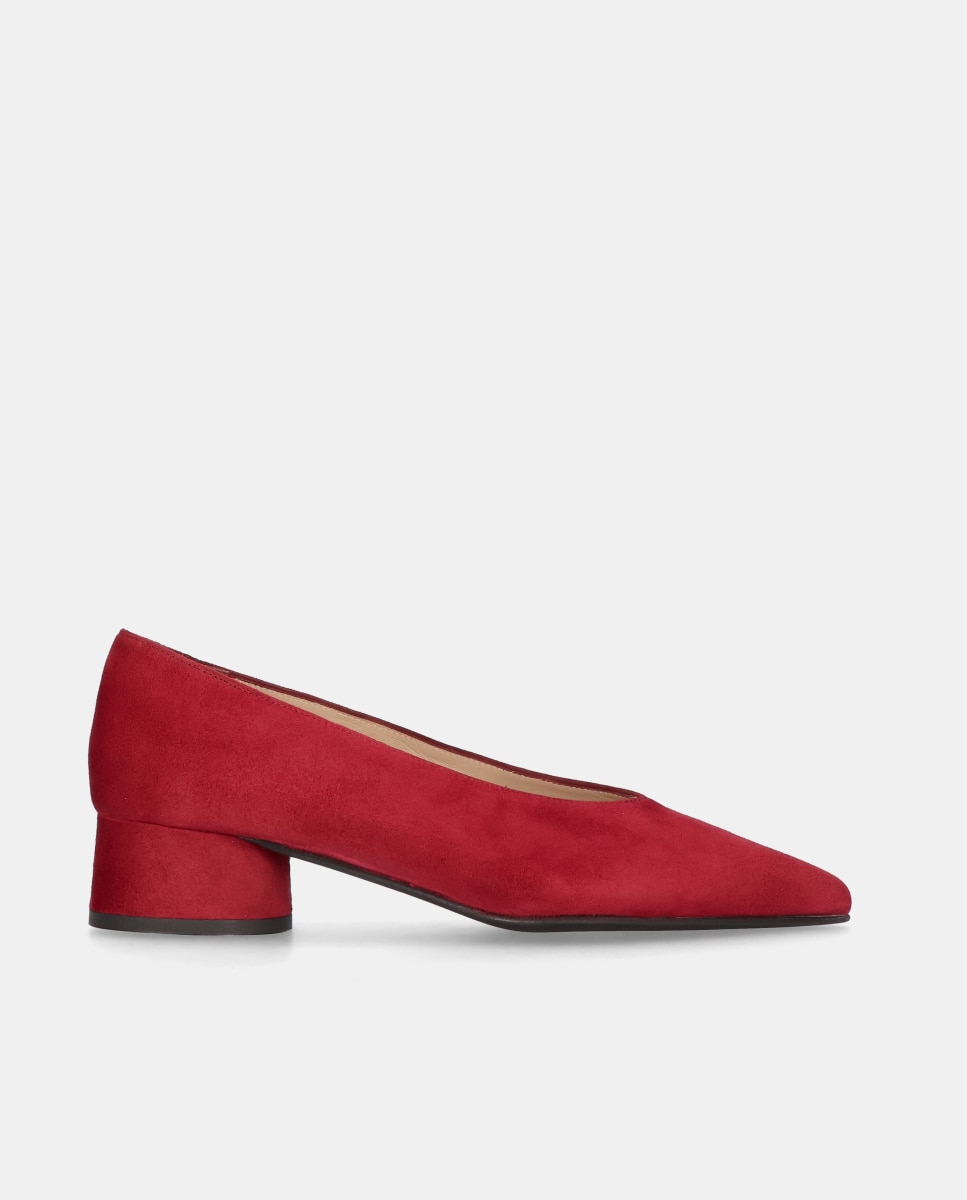 Zapatos de salón holly de mujer en ante suave - Mascaró - Rojo Rojo-1