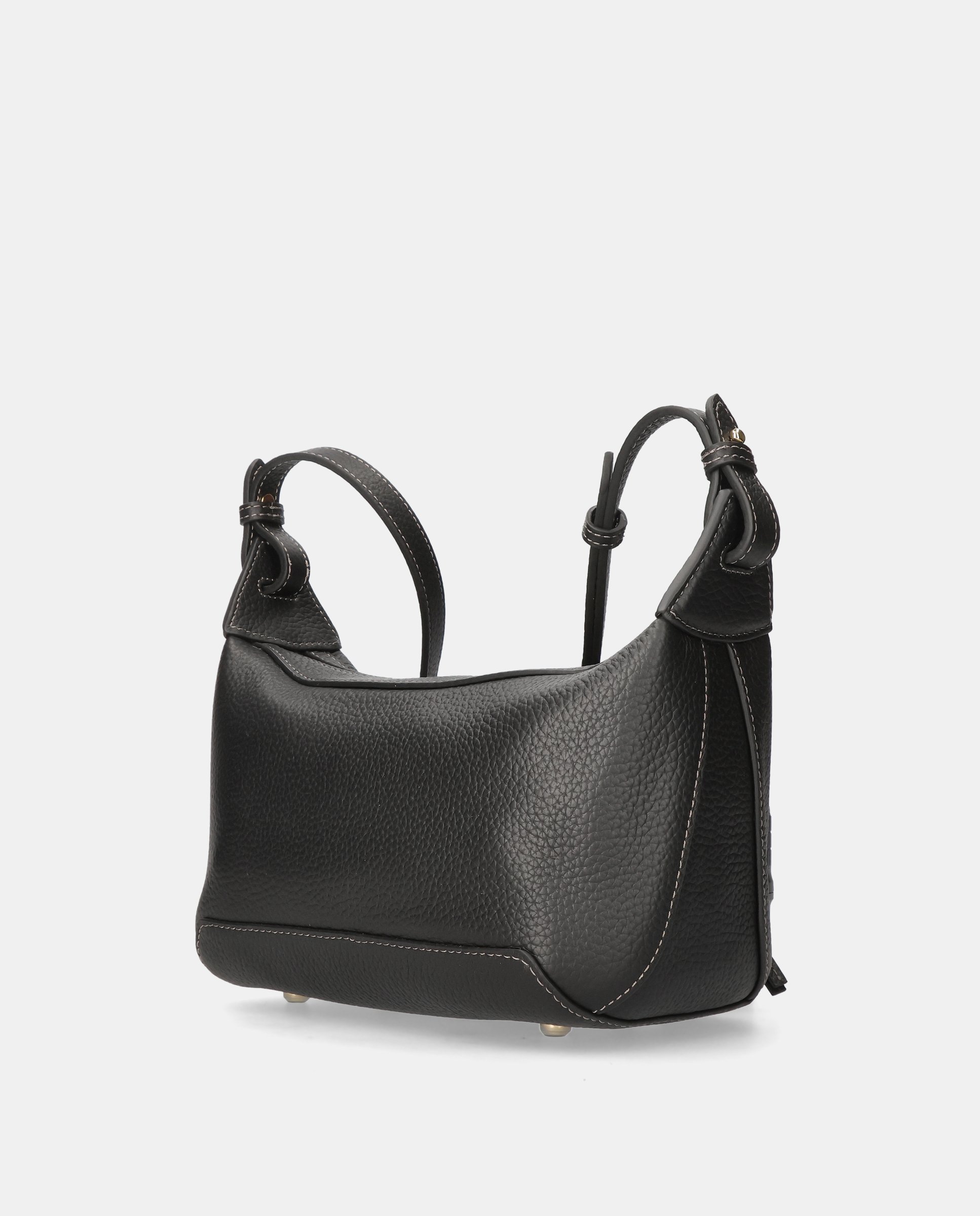 Bolso bandolera de mujer en piel - Mascaró - Negro Negro-3