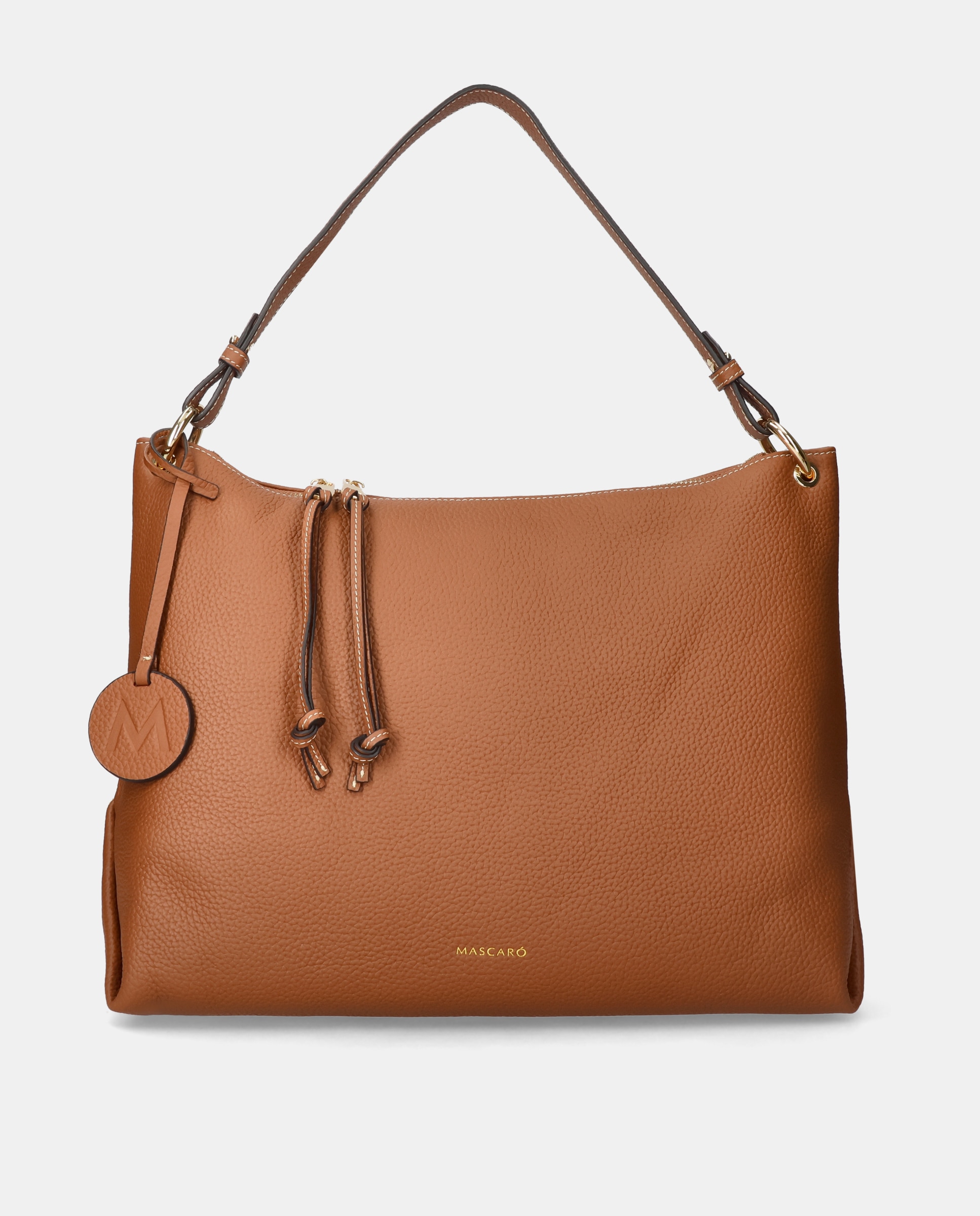 Imagen 0 de Bolso de hombro de mujer en piel Marrón