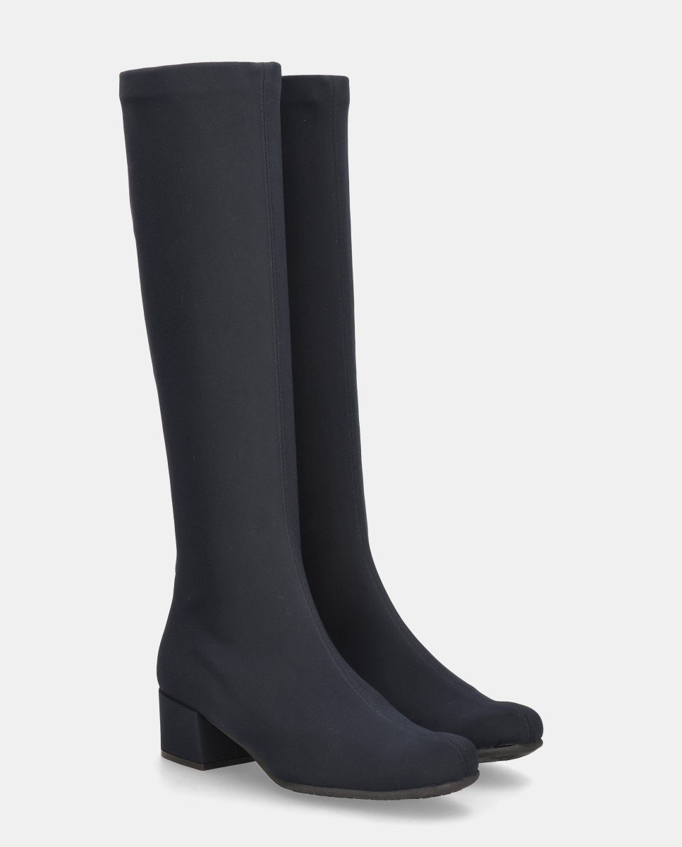 Bota milan de mujer en tela elástica - Mascaró - Azul Azul-2
