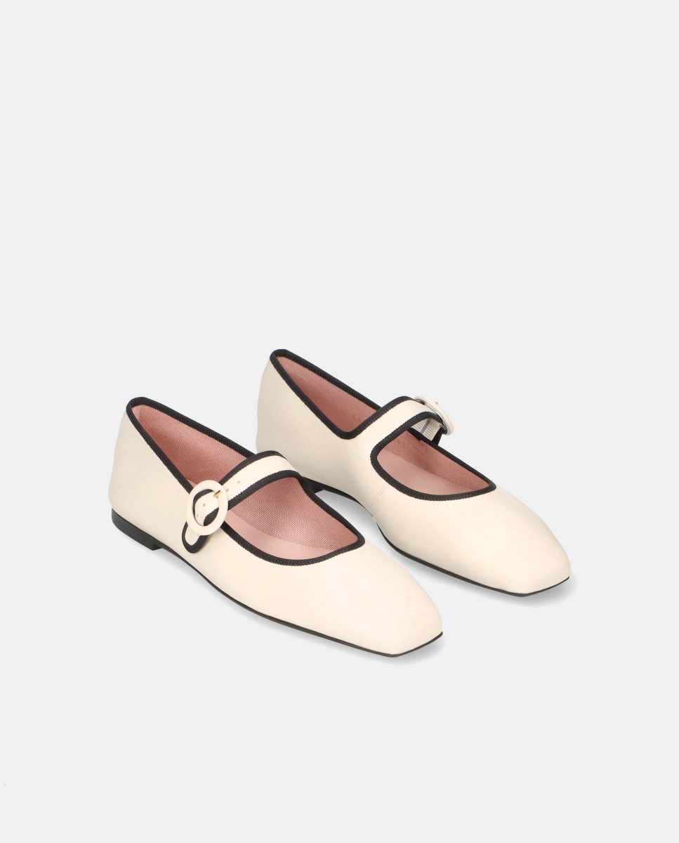 Bailarinas camille de mujer en napa suave - Pretty Ballerinas - Blanco Blanco-3