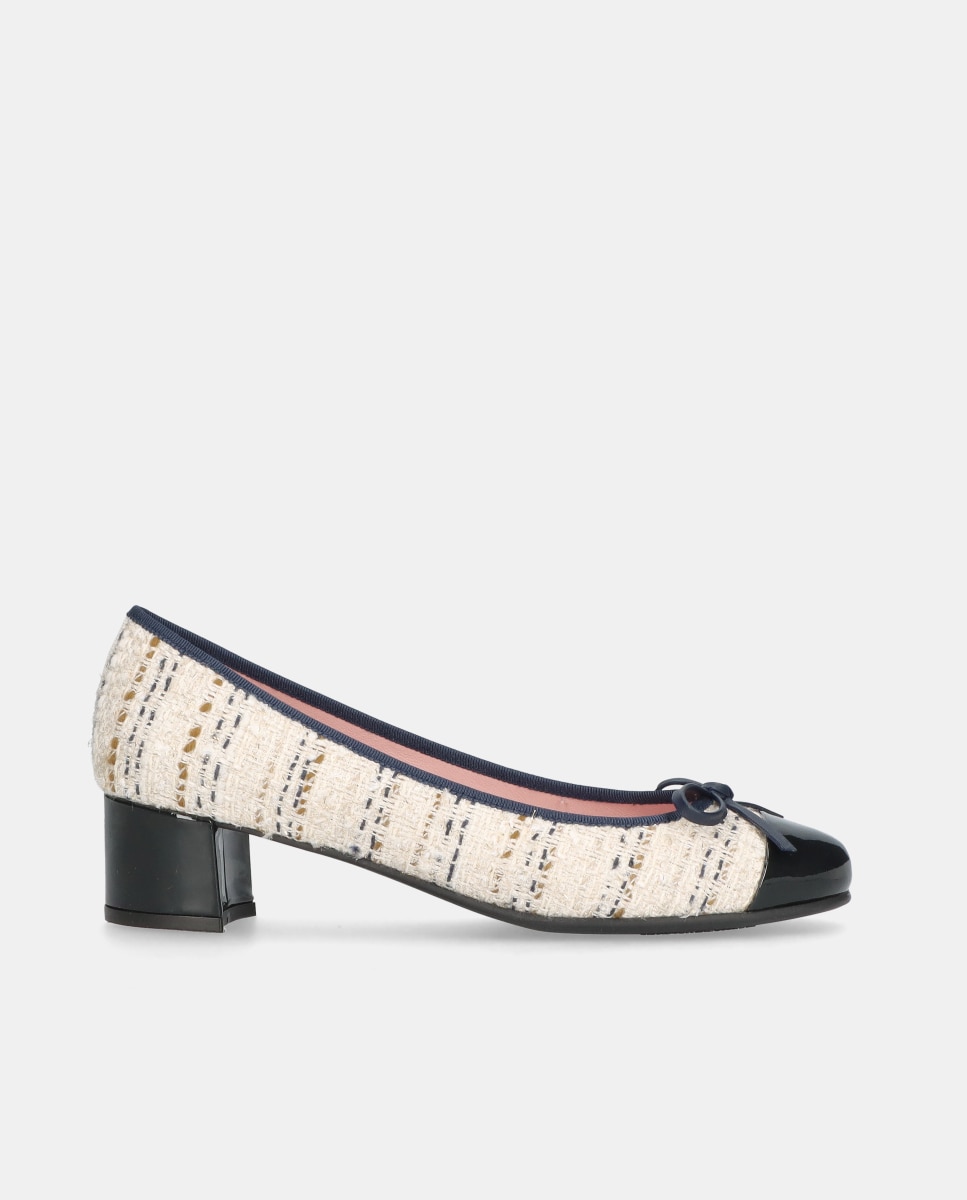 Pretty Ballerinas - Bailarinas Joanna de mujer en tweed y charol.