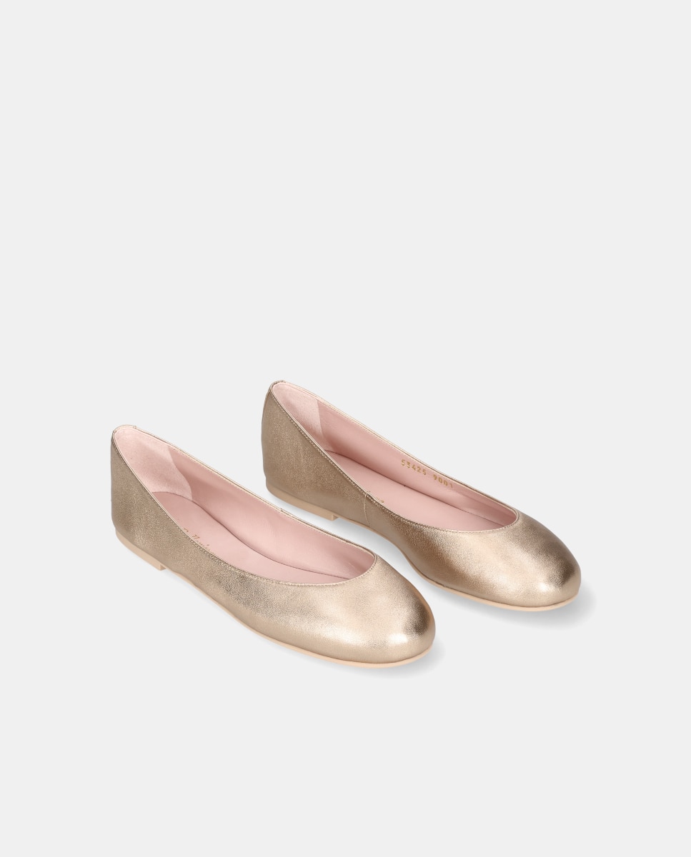 Bailarinas Rosario de mujer en napa metalizada - Pretty Ballerinas - Oro Oro-3
