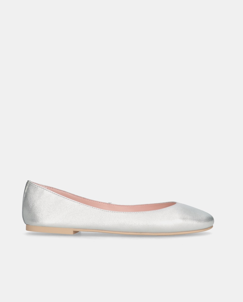 Bailarinas Rosario de mujer en napa metalizada - Pretty Ballerinas - Plata Plata-1