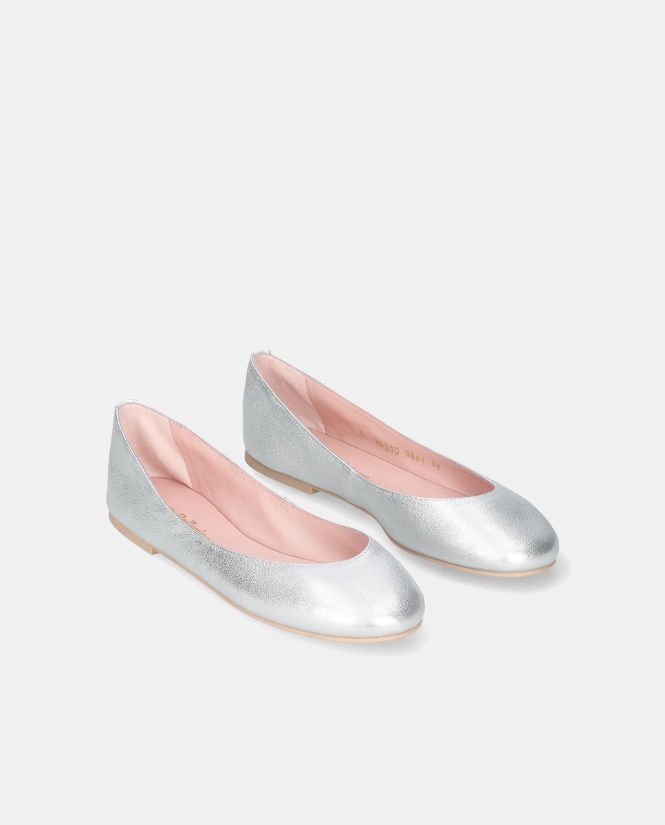 Bailarinas Rosario de mujer en napa metalizada - Pretty Ballerinas - Plata Plata-3