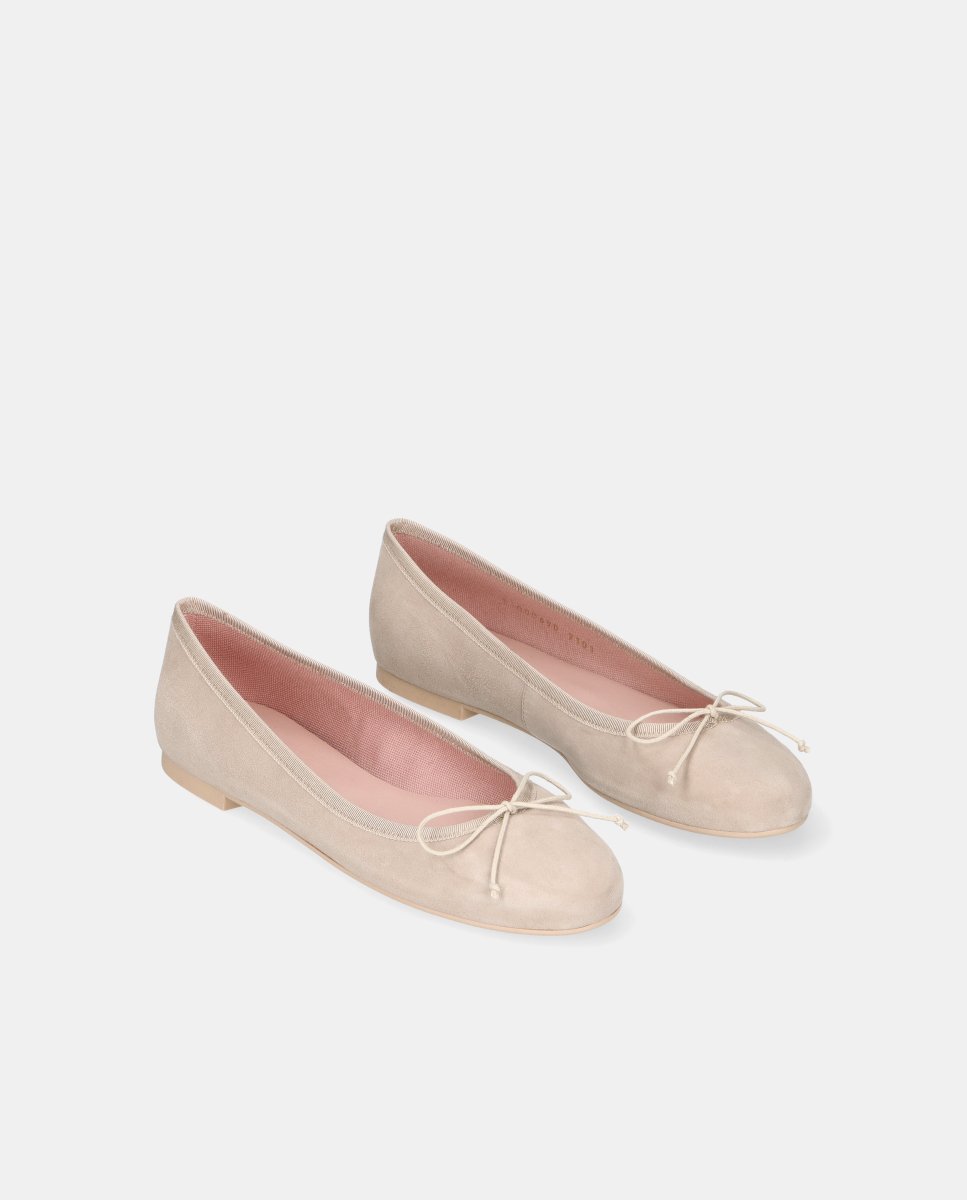 Bailarinas Nicole de mujer en ante suave - Pretty Ballerinas - Beige Beige-3