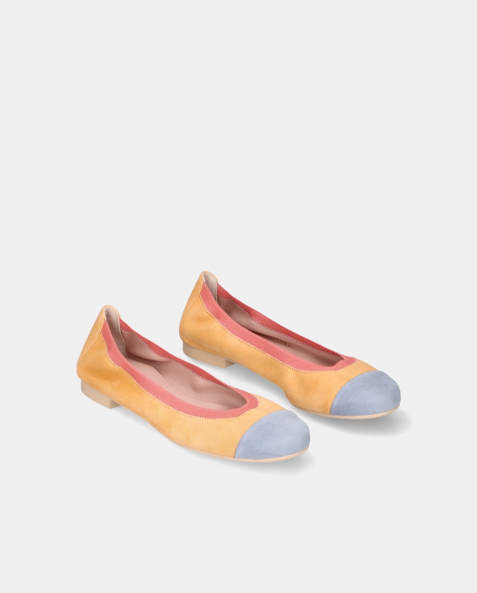Bailarinas Shirley flexibles de mujer en ante suave - Pretty Ballerinas - Amarillo Amarillo-3