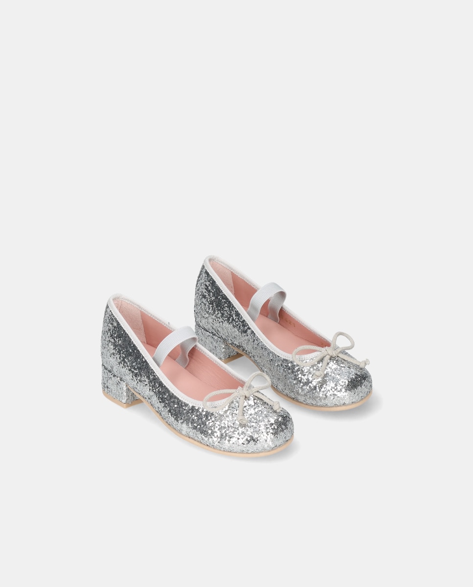 Bailarinas Emma de niña en glitter - Pretty Ballerinas - Plata brillante / Transparente Plata brillante / Transparente-2