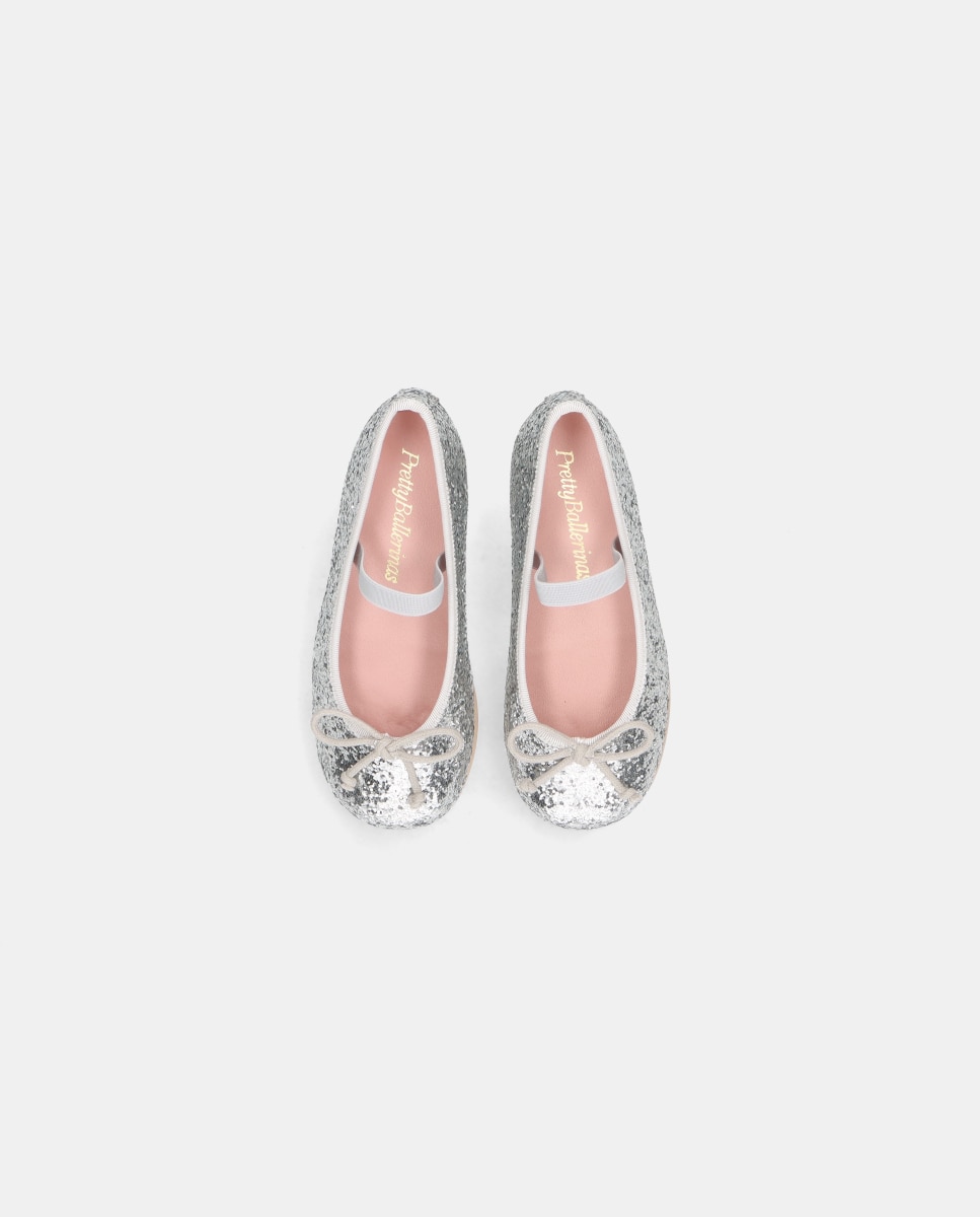 Bailarinas Emma de niña en glitter - Pretty Ballerinas - Plata brillante / Transparente Plata brillante / Transparente-3