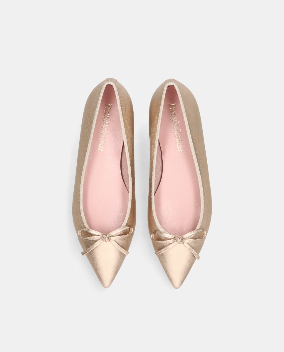 Bailarinas paris de mujer en napa metalizada - Pretty Ballerinas - Dorado Dorado-2