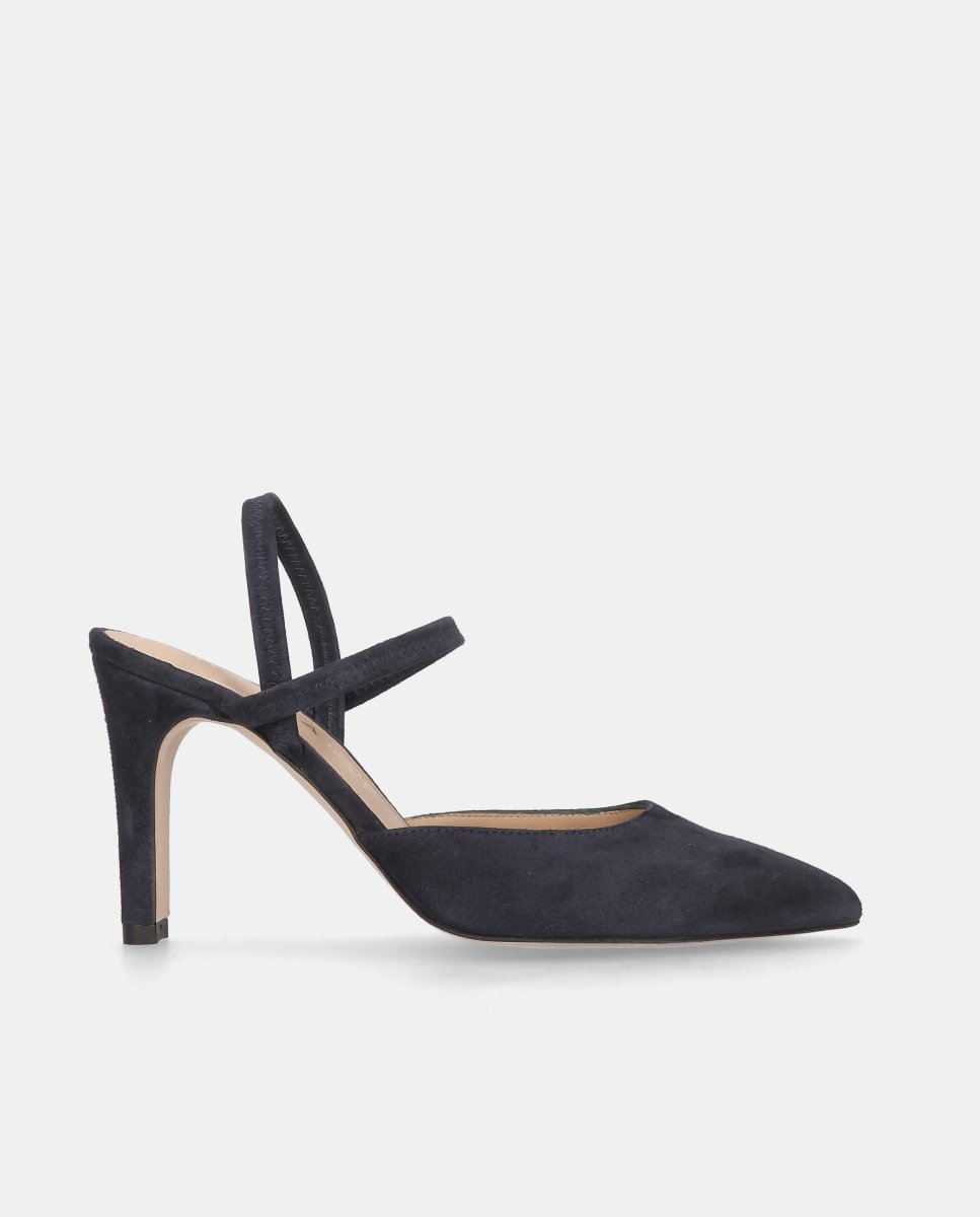 Zapatos de salón alya de mujer en ante suave - Mascaró - Azul Azul-1